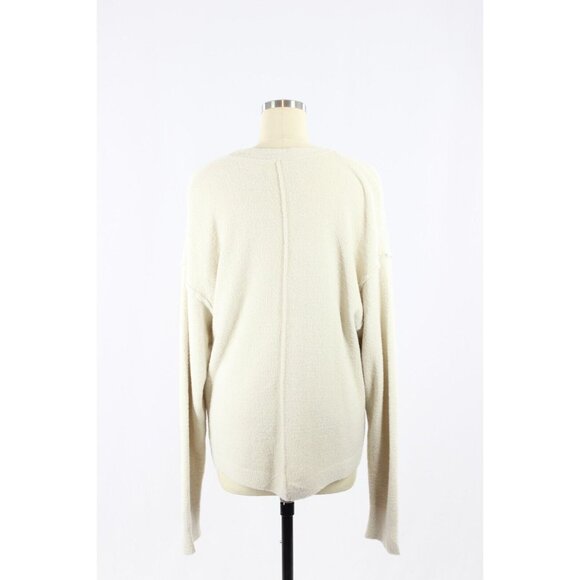 Aritzia WILFRED FREE Hush Knit Ivory Oversized V-Neck Cardigan Sweater, Size XS - Picture 3 of 16